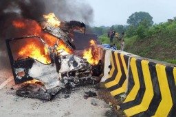 Kecelakaan di Ruas Tol Madiun-Nganjuk, Tiga Tewas