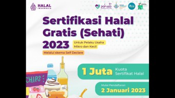Sertifikasi Halal Gratis 2023 Dibuka, Ada 1 Juta Kuota