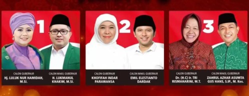 Tiga Paslon Pilgub Jatim Siap Mencoblos, Berikut Lokasi TPS Masing-Masing