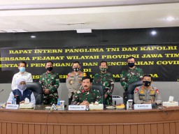 Panglima TNI dan Kapolri Pimpin Rapat Penanganan Covid-19 Jawa Timur