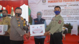 Kapolres Gresik Hadiri Penyerahan Bantuan Ventilator Gubernur Jatim