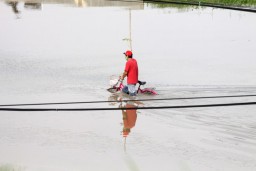 Curah Hujan Tinggi, Jalan Raya Porong Terendam Air hingga Satu Meter
