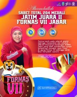 Sabet Total 204 Medali, Jatim Juara II Fornas VII Jabar