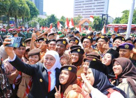 Gubernur Khofifah Ajak Lakukan Aksi Nyata Cinta Tanah Air untuk Menuju Indonesia Maju