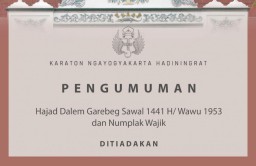 Keraton Yogyakarta Tiadakan Upacara Tradisi Grebeg Sawal