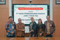 Optimalkan Pelayanan Kesehatan, Bank Jatim Kucurkan Kredit BLUD Rp 75 Miliar Ke RSUD Kab. Kediri