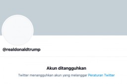 Akun Twitter Presiden AS Donald Trump Ditangguhkan secara permanen.