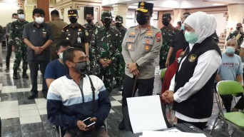 Vaksinasi Dosis Kedua di Kodam Sasar 20 Ribu Warga Surabaya
