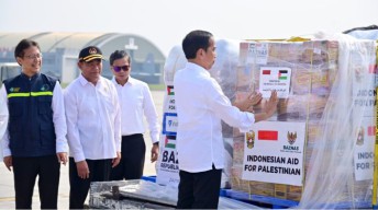 Presiden Lepas Bantuan Kemanusiaan Tahap ke-2 ke Palestina