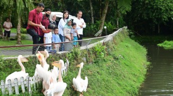 Akhir Pekan Bersama Keluarga, Presiden Jokowi Ajak Cucu Wisata Pengenalan Satwa