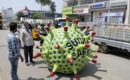 Mobil Unik Corona Keliling Kota India di Tengah Lockdown