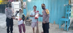 Subuh Penuh Berkah, Polres Kepsu Bagi-bagi Sembako