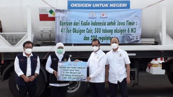 Kadin Indonesia Bantu 41 Ton Oksigen Cair dan 500 Tabung Untuk Jatim