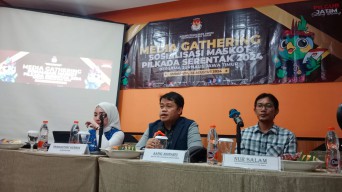 KPU Jatim Gelar Sosialisasi Maskot Pilkada Serentak 2024 di Kawasan Kota Lama Surabaya