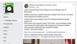 Jutaan Rokok Terpapar Corona Beredar di Masyarakat (Cek Fakta)