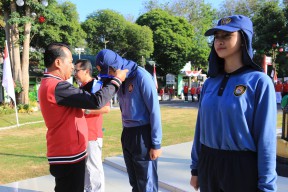 Apel Pencanangan Gerakan Pembagian Bendera Merah Putih dan Pembukaan Diklat Paskibraka Probolinggo