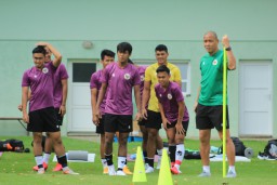 Wow! TC di Krosia, Garuda Muda Digembleng Latihan Tiga Kali Sehari