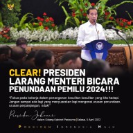 Jokowi Larang Menteri Bicara Penundaan Pemilu 2024