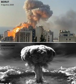 Benarkah Ledakan Beirut Setara dengan Bom Atum Hirosima dan Nagasaki?