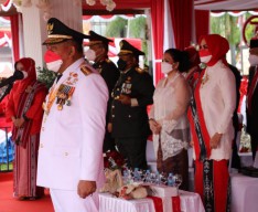 Hujan Warnai Peringatan Detik - detik  HUT RI ke-76 di Maluku