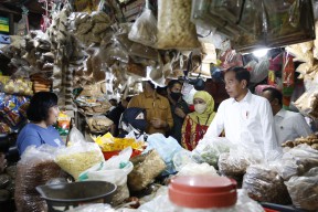 Presiden Jokowi Nyatakan Harga Minyakita dan Beras di Pasar Wonokromo Surabaya Sesuai HETMERAHPUTIH