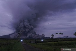 Hindari Lava Pijar, Warga Lereng Gunung Semeru Mengungsi