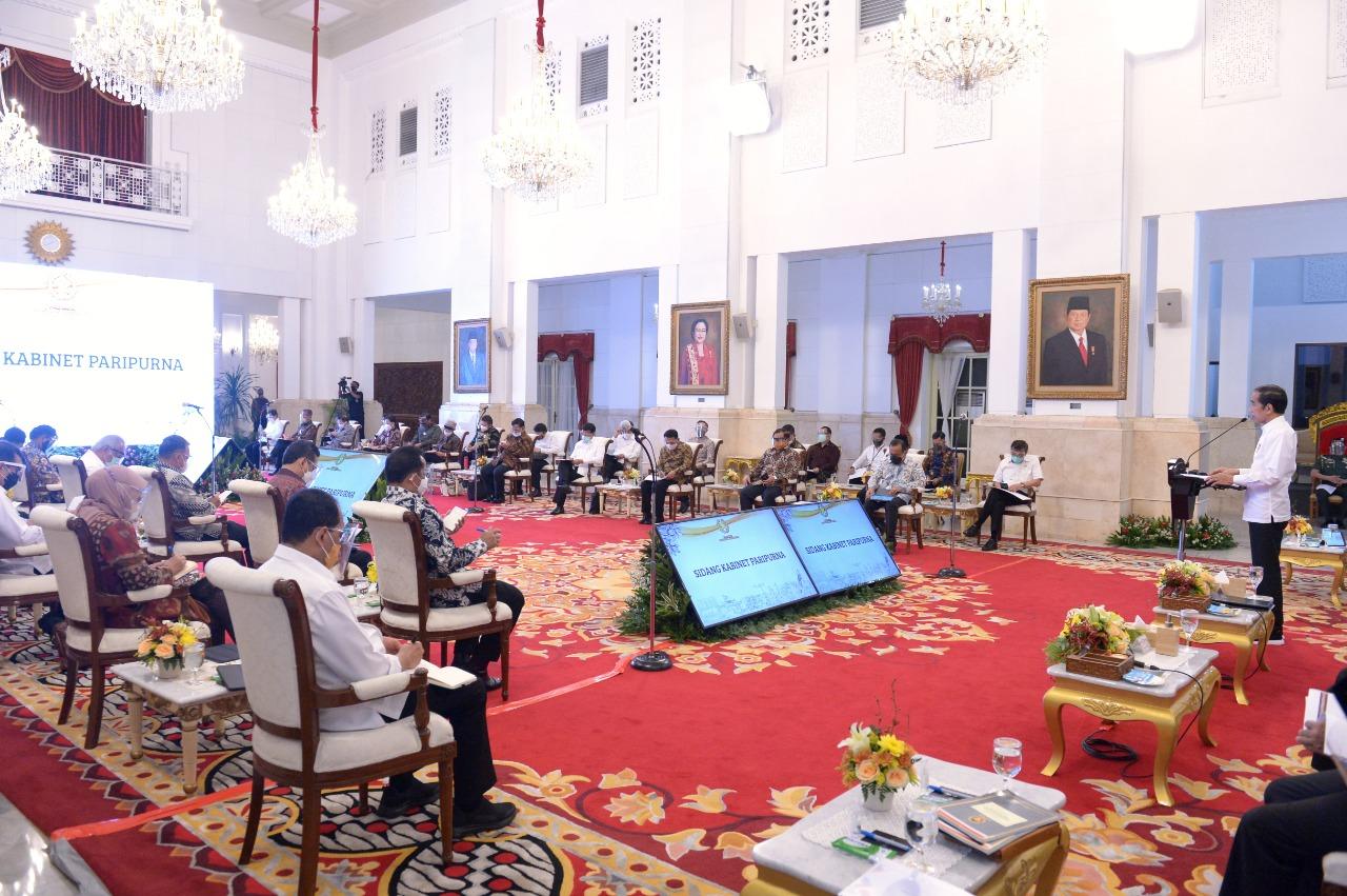 Presiden menjelaskan sejumlah indikator penanganan pandemi Covid-19 di Indonesia. ist
