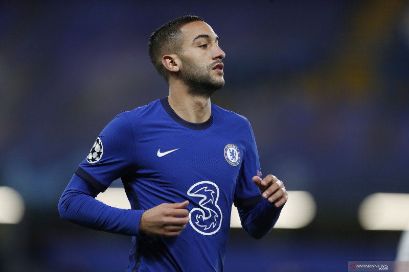 
Hakim Ziyech dilaporkan mengalami cedera hamstring di pertandingan liga Inggris lawan Leeds.(Pool via REUTERS/ALASTAIR GRANT)

