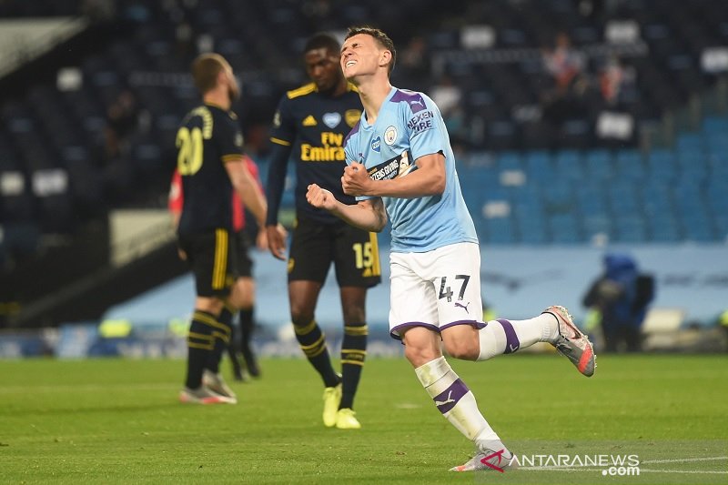 Liga Inggris Restart, City Tekuk Arsenal Tiga Gol tanpa Balas