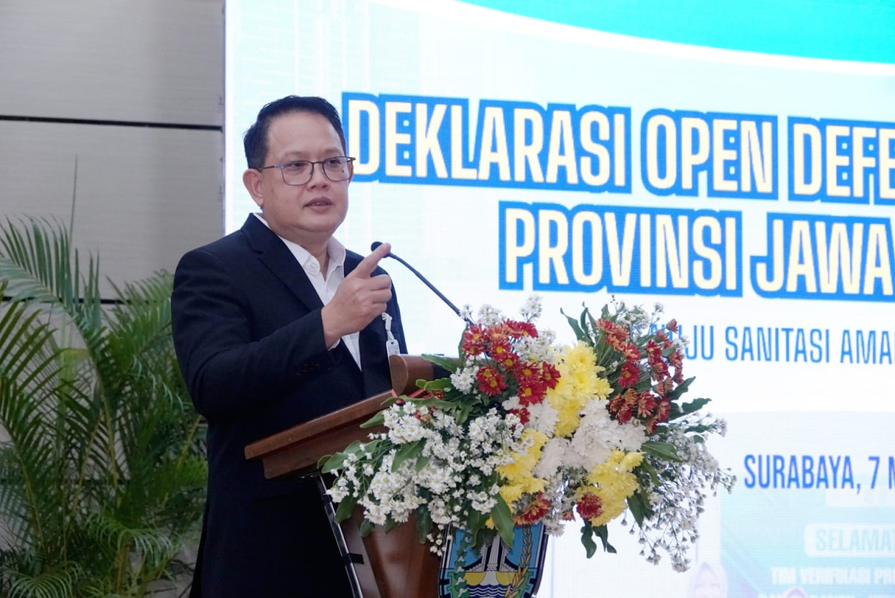 Sekretaris Daerah Provinsi Jawa Timur, Adhy Karyono, dalam acara yang digelar di Kantor Dinas Kesehatan Provinsi Jatim, Surabaya, Rabu (7/5/2025)