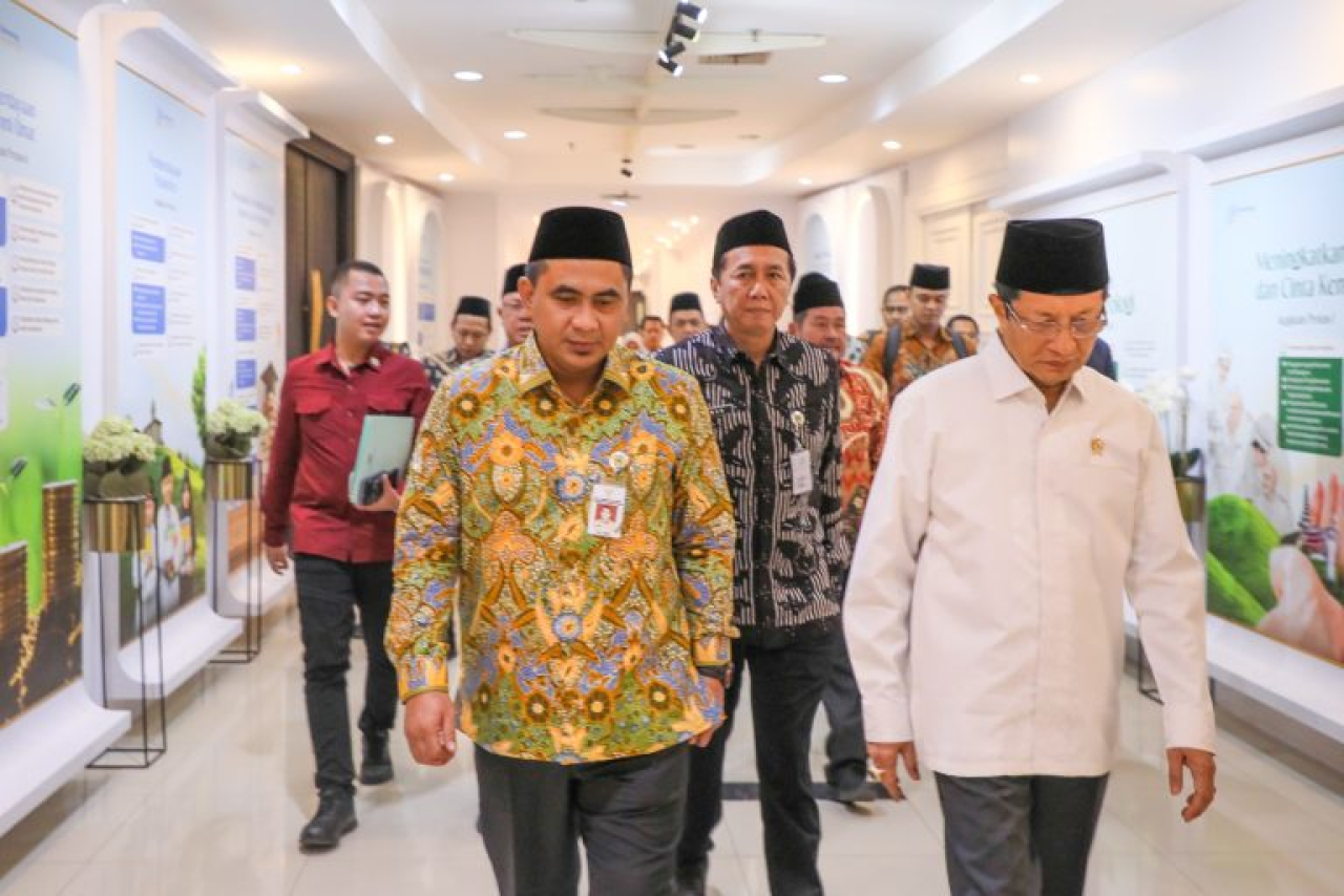 Wakil Gubernur Jawa Tengah, Taj Yasin Maimoen, saat beraudiensi dengan Menteri Agama RI, Nasaruddin Umar, di Kantor Kementerian Agama, Jakarta, Kamis (10/7/2025).