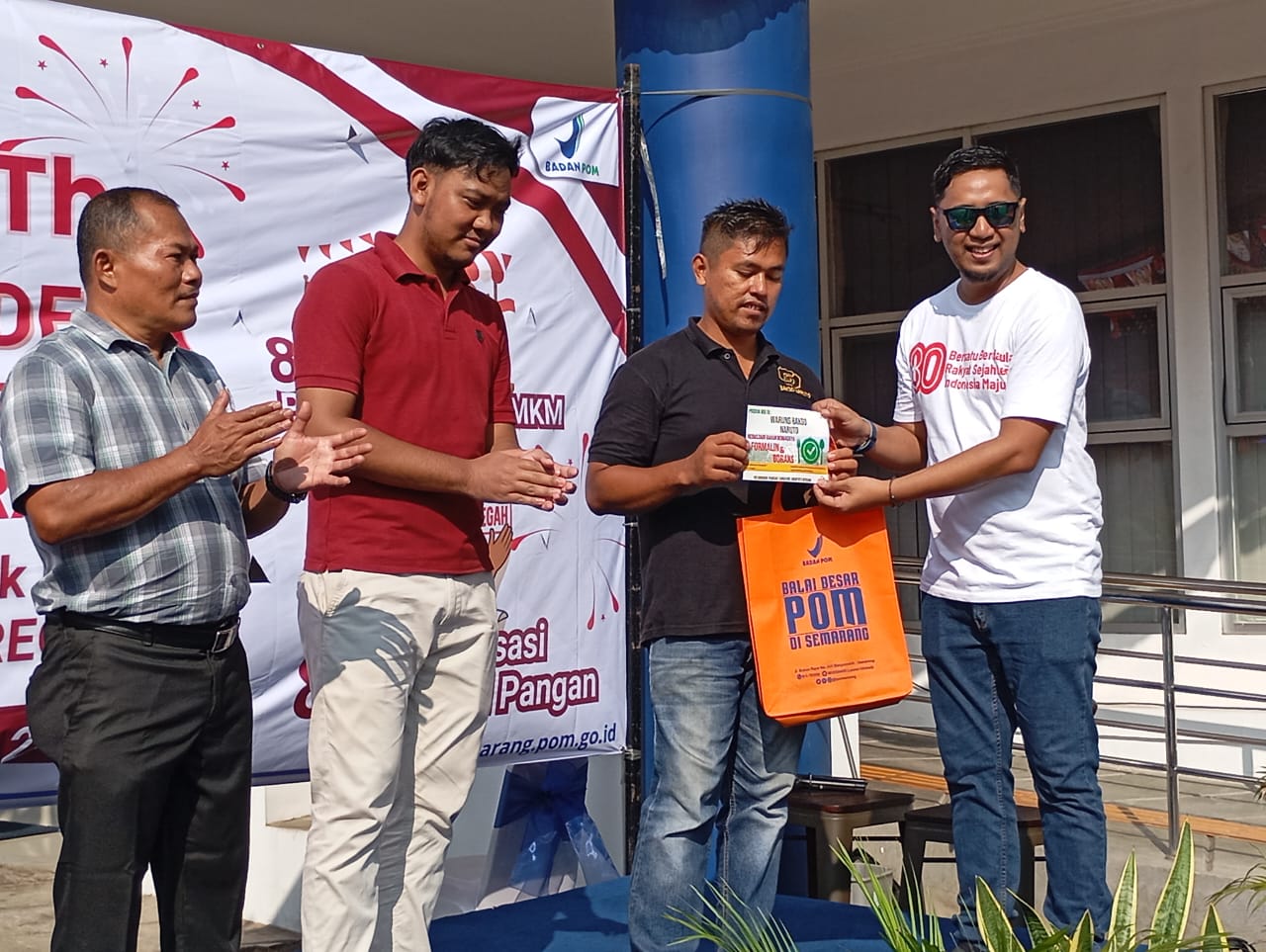 BBPOM Semarang Tempel Stiker Bebas Boraks dan Formalin, UMKM Kota Atlas Makin Percaya Diri
