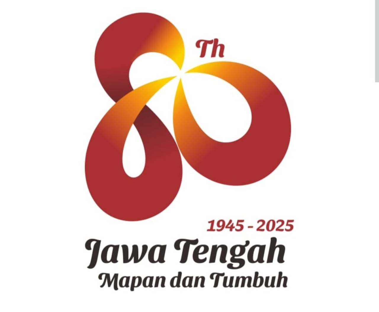 Logo “80” bukan sekadar angka biasa, melainkan dibentuk menyerupai burung Kepodang Emas, satwa khas Jawa Tengah.