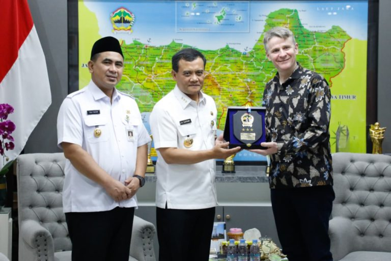 Duta Besar Australia untuk Indonesia, Rob Brazier saat bertemu Gubernur Jawa Tengah Ahmad Luthfi dan Wakil Gubernur Taj Yasin di Kantor Gubernur, Rabu (13/8).