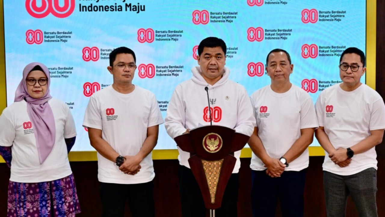 Wakil Menteri Sekretaris Negara (Wamensesneg) Juri Ardiantoro memberikan keterangannya di Istana Kepresidenan Jakarta, pada Jumat, 1 Agustus 2025. Foto: BPMI Setpres/Rusman