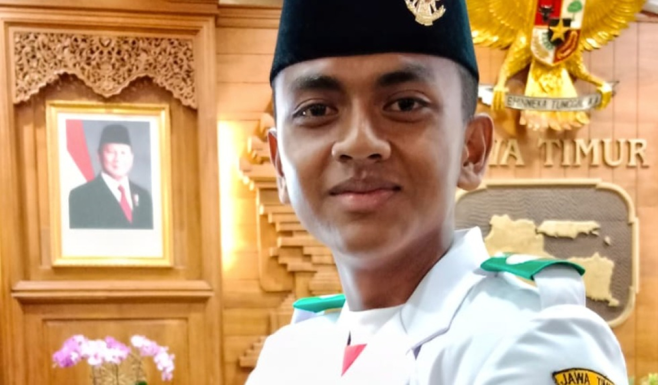 Muhammad Andrian Saputra, anggota Paskibraka Jawa Timur 2025