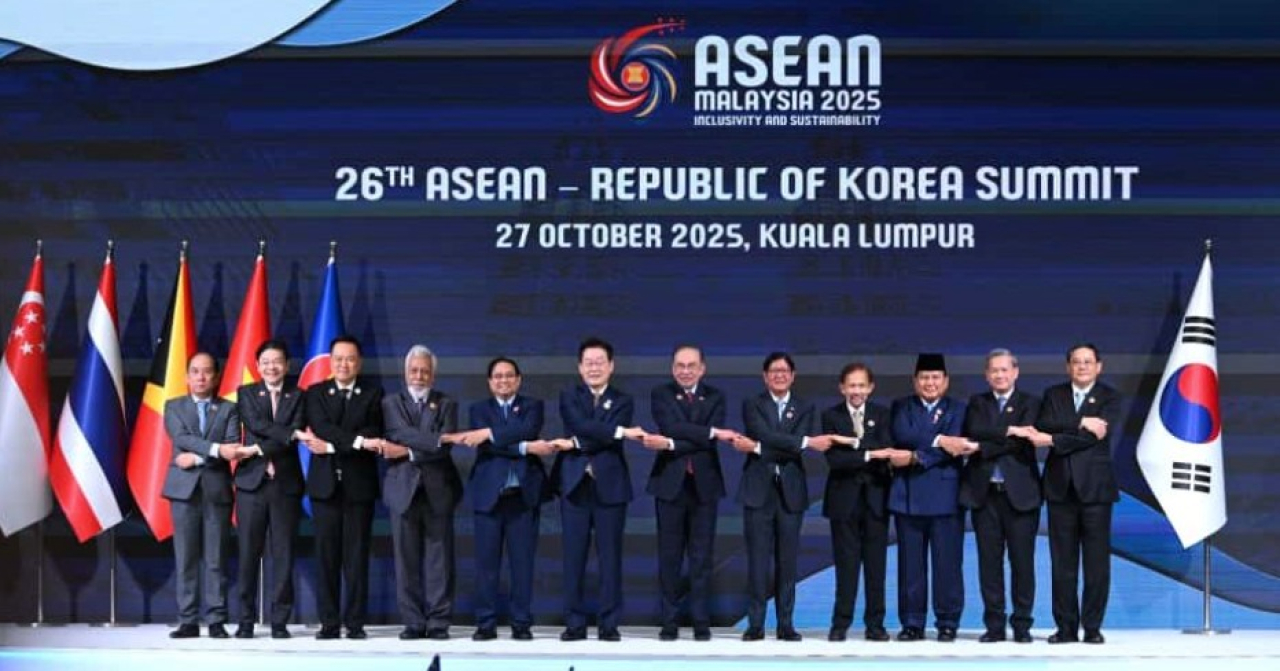 Presiden Republik Indonesia, Prabowo Subianto menghadiri Konferensi Tingkat Tinggi (KTT) ke-26 ASEAN-Republik Korea yang berlangsung pada Senin, 27 Oktober 2025 di Kuala Lumpur Convention Centre (KLCC), Malaysia. Foto: BPMI Setpres/Kris