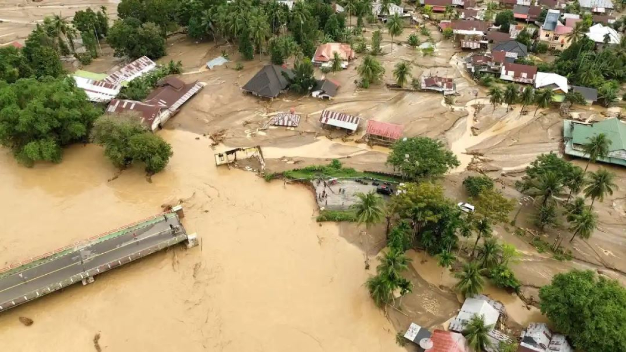 Foto udara Pidie Jaya, Aceh, setelah banjir (27/11/2025) by Fachrul Reza