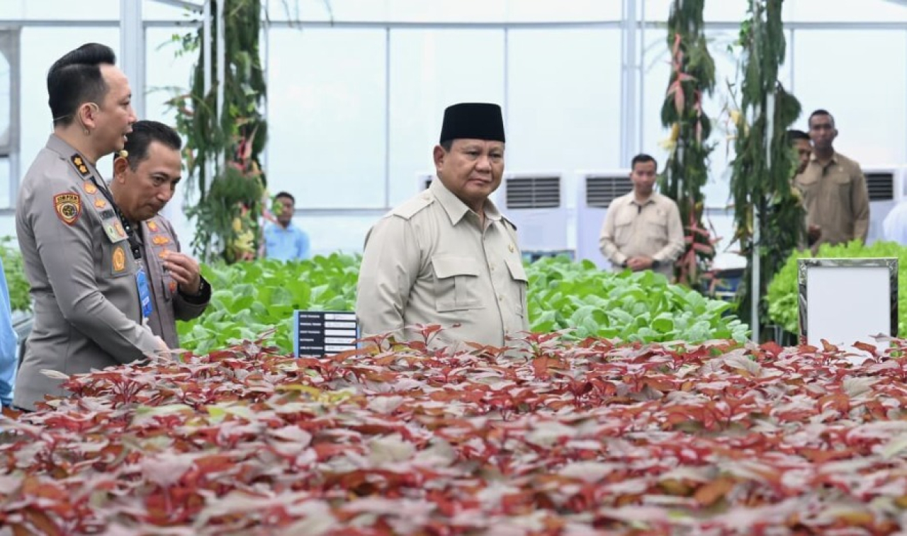 Presiden Prabowo Subianto meninjau langsung Satuan Pelayanan Pemenuhan Gizi (SPPG) Polri di Palmerah, Jakarta, pada Jumat, 13 Februari 2026. Foto: BPMI Setpres/Kris