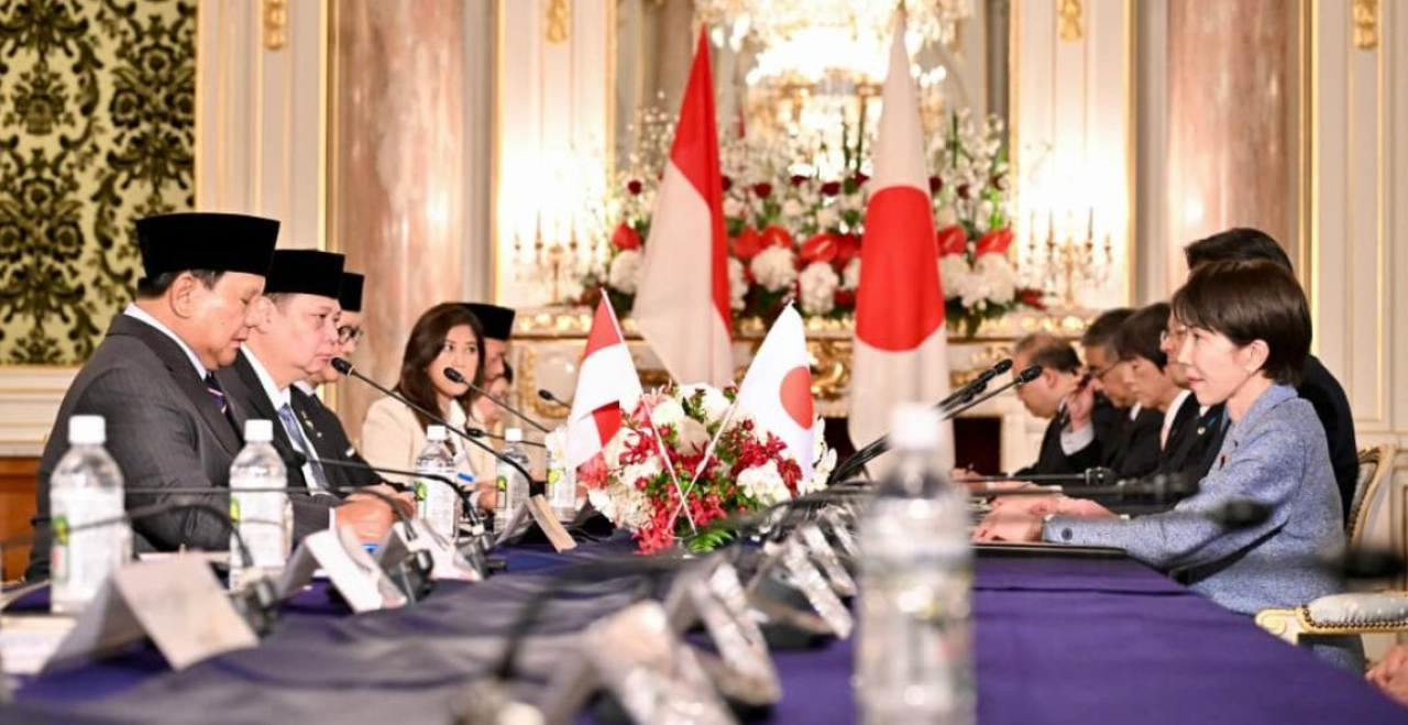Presiden Republik Indonesia Prabowo Subianto melakukan pertemuan bilateral dengan Perdana Menteri (PM) Jepang Sanae Takaichi di Istana Akasaka, pada Selasa, 31 Maret 2026. Foto: BPMI Setpres/Laily Rachev