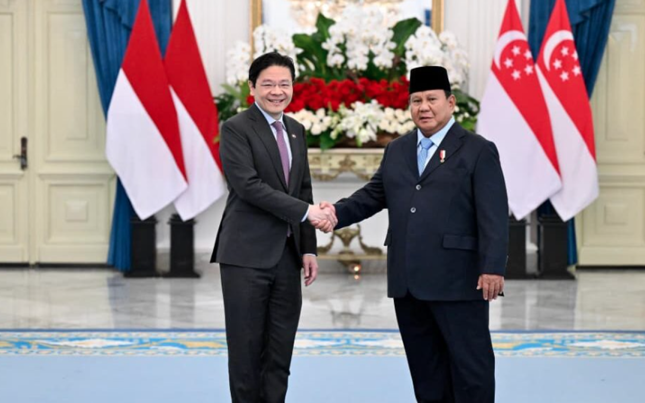 Presiden Republik Indonesia Prabowo Subianto menggelar pertemuan tahunan Leaders’ Retreat dengan Perdana Menteri (PM) Singapura Lawrence Wong pada Senin, 6 Juli 2026, di Istana Merdeka, Jakarta. Foto: BPMI Setpres/Cahyo