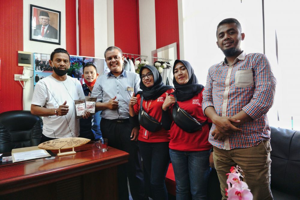 KOMPAK: Harian Merah Putih jalin kerja sama dengan Kopi Bara. (HMP/zul)