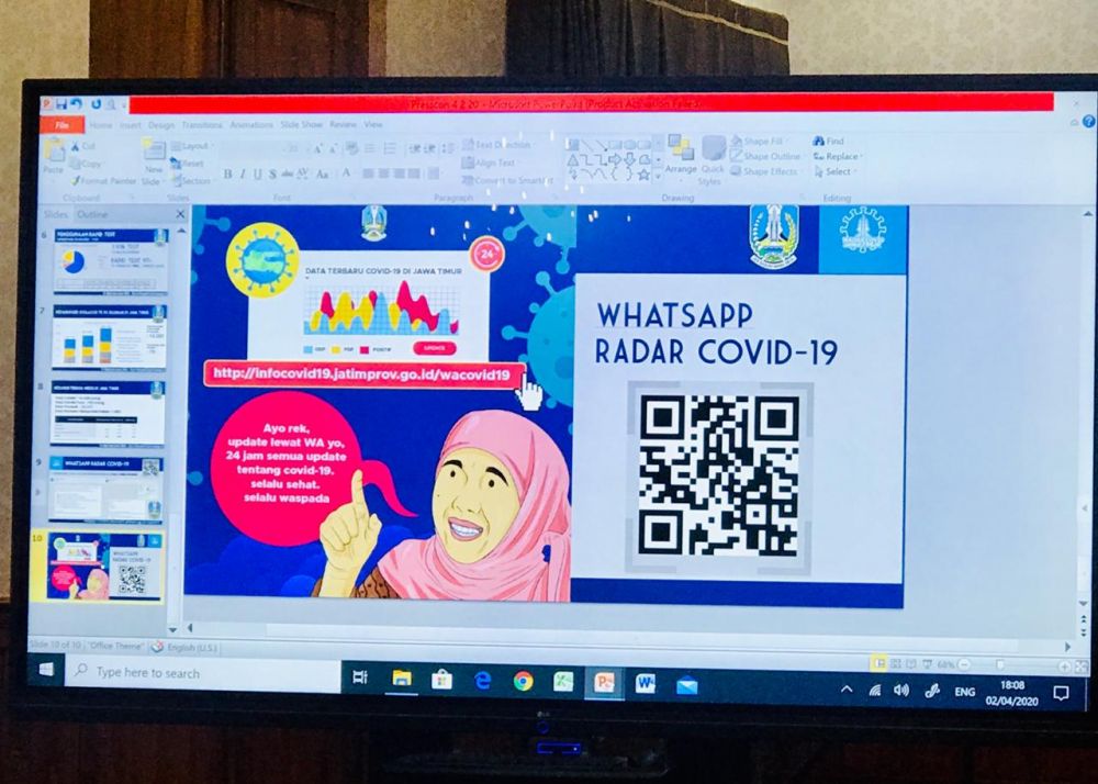 Pemprov Jatim Luncurkan Layanan Chatbot WA Corona