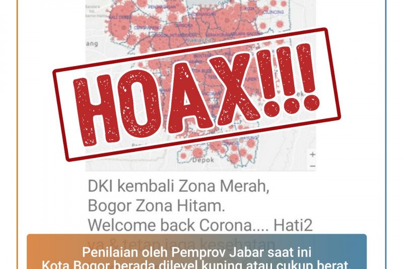 Pesan Berantai Sebut Bogor Zona Hitam adalah Hoaks