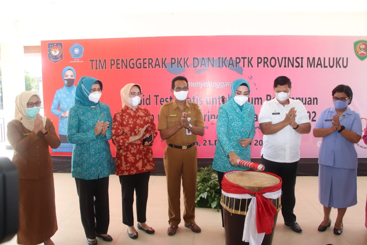 TP PKK Maluku Gelar Rapid Test Antigen Gratis