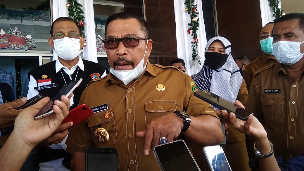 Gubernur Maluku Murad Ismail memberikan keterangan kepada media. HMP/BOY