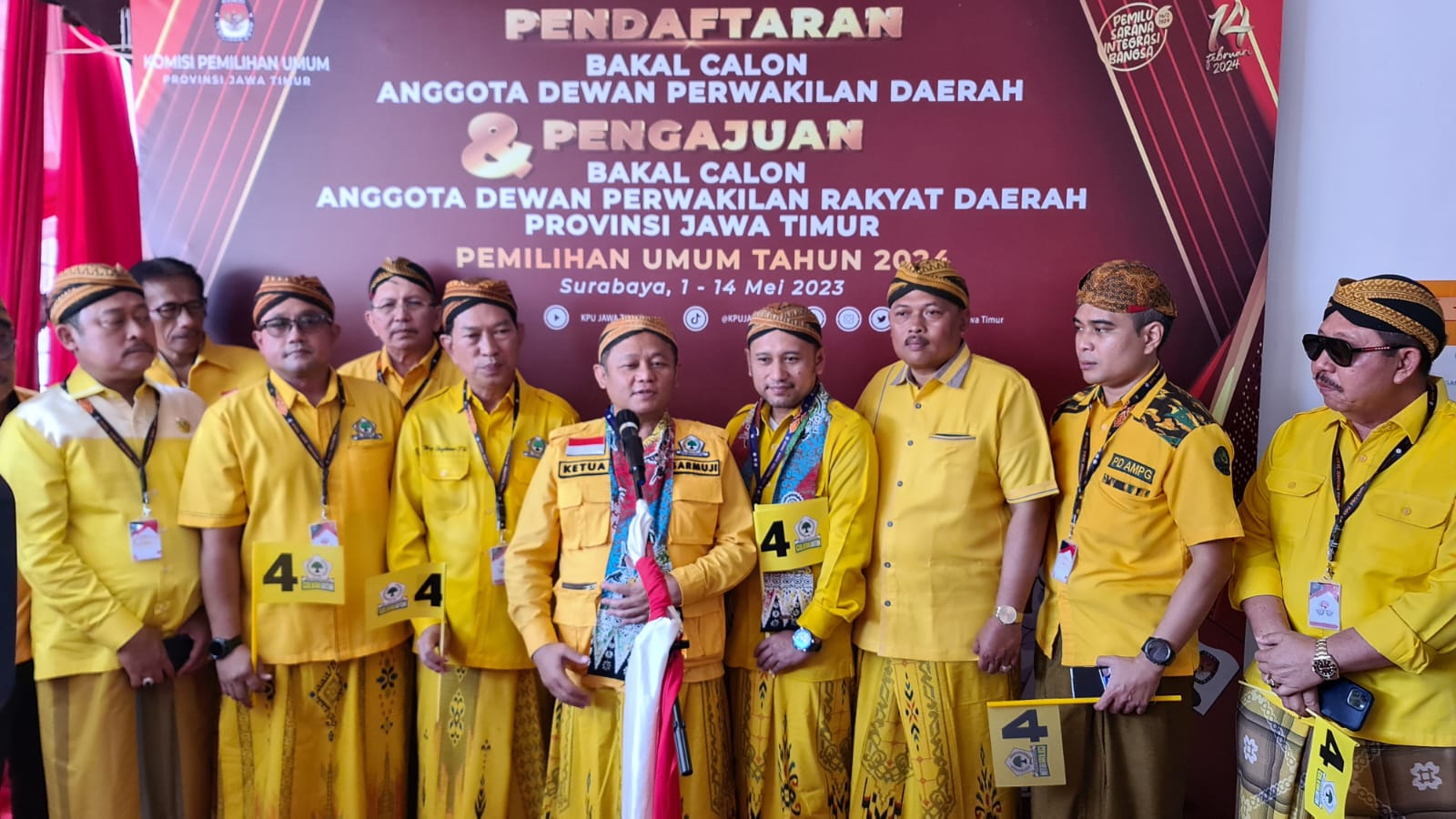 Kursi Partai Golkar di Jawa Timur mulai level DPRD kabupaten/kota, DPRD provinsi, dan DPR RI mengalami kenaikan di Pemilu 2024