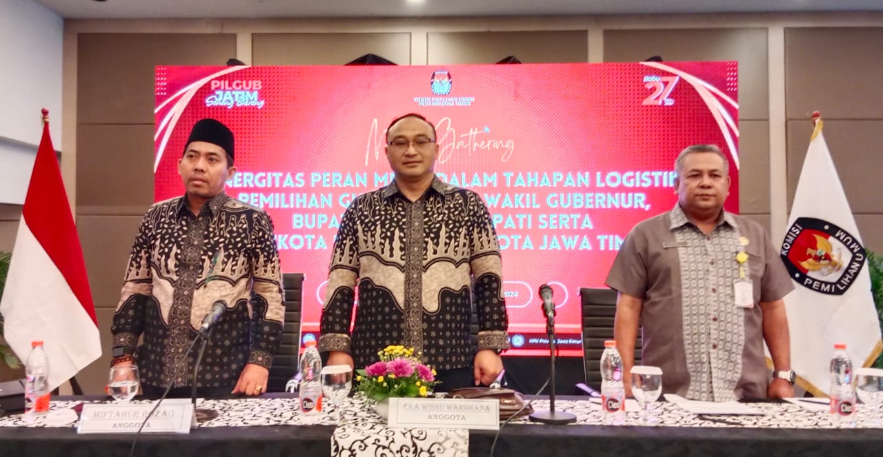 KPU Jatim, dalam sebuah acara Media Gathering dengan tema  "Sinergitas Peran Media di Tahapan Logistik Pemilihan Gubernur dan Wakil Gubernur, Bupati dan Wakil Bupati Serta Walikota dan Wakil Walikota Jawa Timur Tahun 2024" yang digelar di Surabaya , Jumat