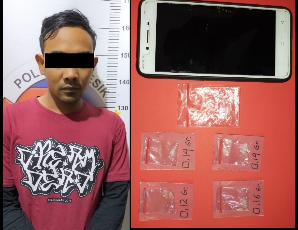 Bawa Empat Poket Sabu, Pekeh Ditangkap Polres Gresik