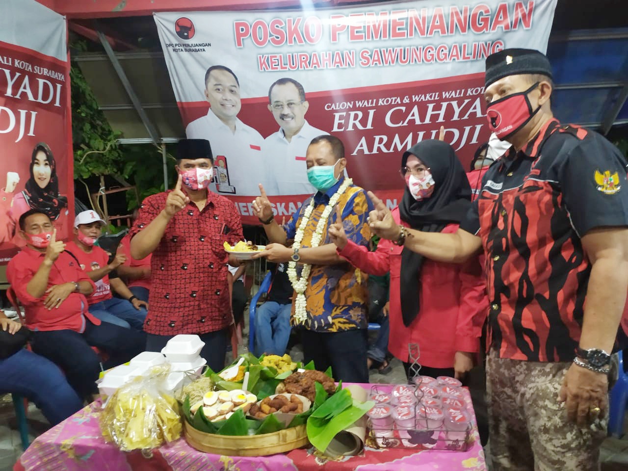 Armuji  bertemu dengan warga Jalan Gunung Sari sekaligus peresmian Posko Pemenangan Eri-Armuji